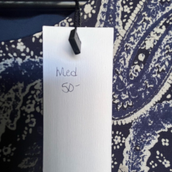 NWT Mini Baby Doll Boho Paisley Dress Flare Bell Sleeves Size M - Picture 5 of 7